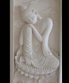 Bas-Relief Bouddha et Lotus (profil droit)