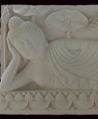 Bas-Relief bouddha couch et Lotus